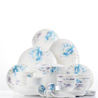 老年人大干骚逼视频48头聆听花开骨瓷礼品餐具套装
